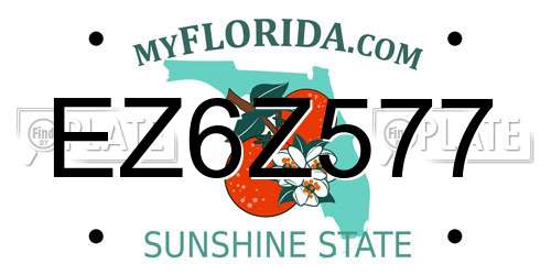 EZ6Z577 Florida License Plate