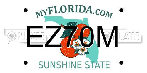 EZ70M Florida License Plate