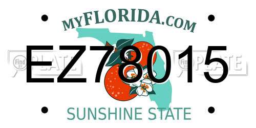 EZ78015 Florida License Plate