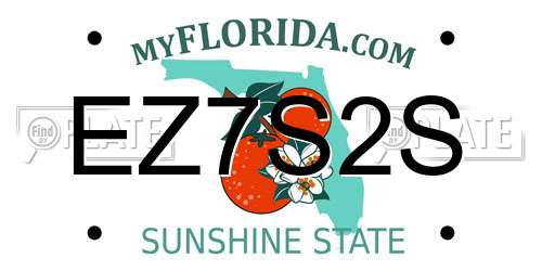 EZ7S2S Florida License Plate