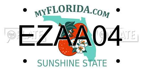 EZAA04 Florida License Plate