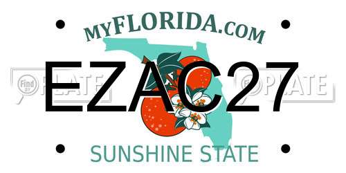 EZAC27 Florida License Plate