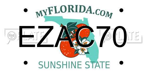 EZAC70 Florida License Plate