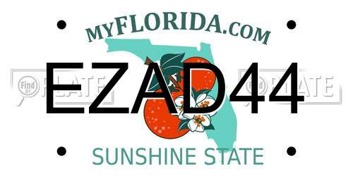 EZAD44 Florida License Plate