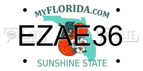 EZAE36 Florida License Plate