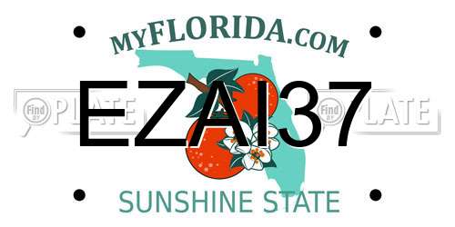 EZAI37 Florida License Plate