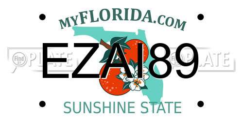 EZAI89 Florida License Plate