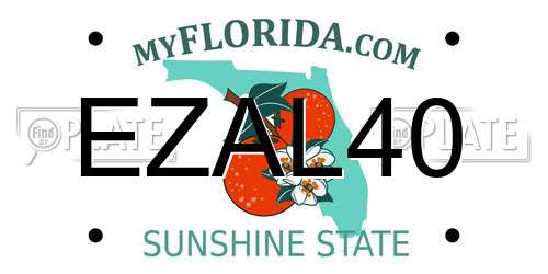 EZAL40 Florida License Plate