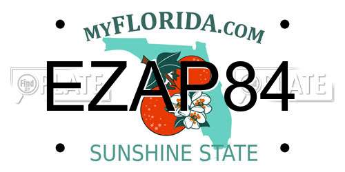 EZAP84 Florida License Plate