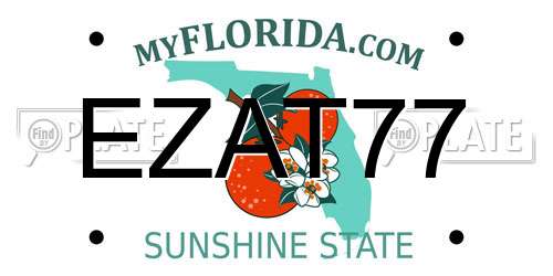 EZAT77 Florida License Plate