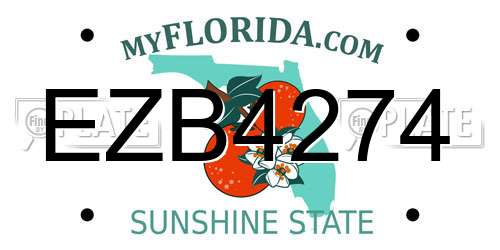 EZB4274 Florida License Plate