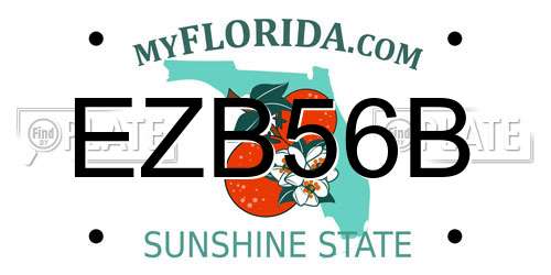 EZB56B Florida License Plate