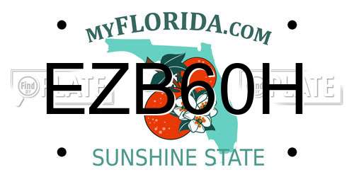 EZB60H Florida License Plate