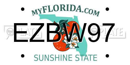 EZBW97 Florida License Plate