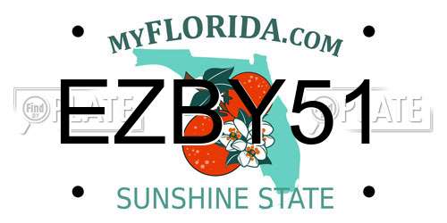 EZBY51 Florida License Plate