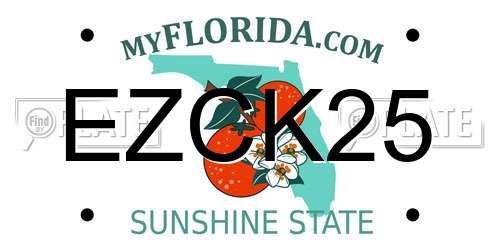 EZCK25 Florida License Plate