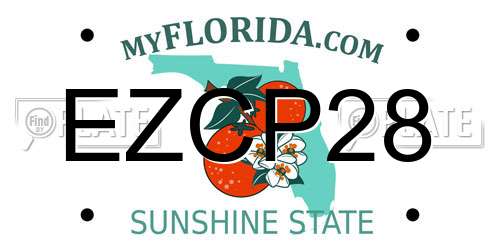 EZCP28 Florida License Plate