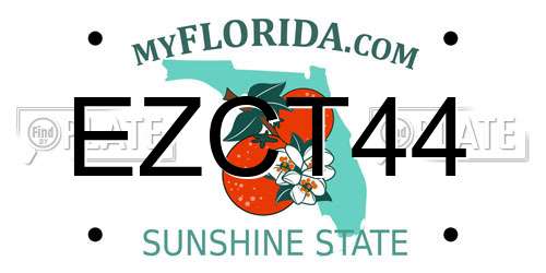 EZCT44 Florida License Plate