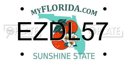 EZDL57 Florida License Plate