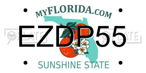 EZDP55 Florida License Plate