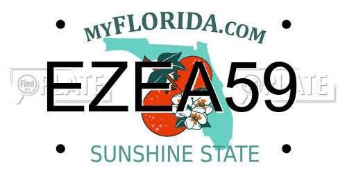 EZEA59 Florida License Plate