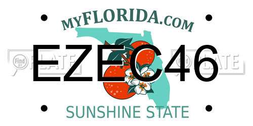 EZEC46 Florida License Plate