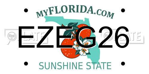 EZEG26 Florida License Plate