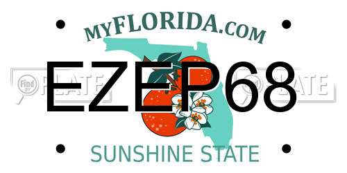 EZEP68 Florida License Plate