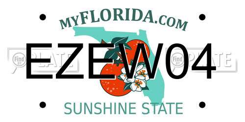 EZEW04 Florida License Plate