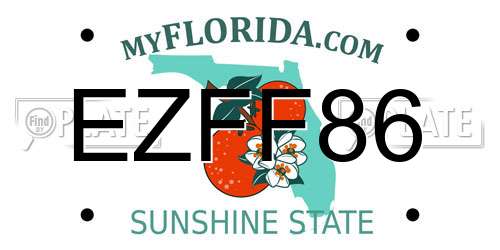 EZFF86 Florida License Plate
