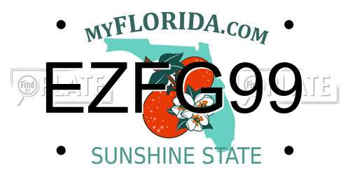 EZFG99 Florida License Plate
