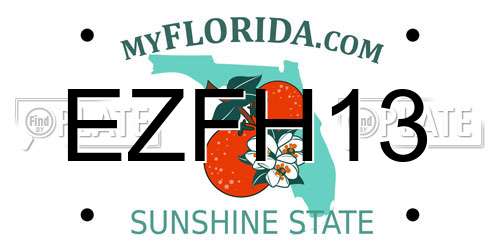 EZFH13 Florida License Plate