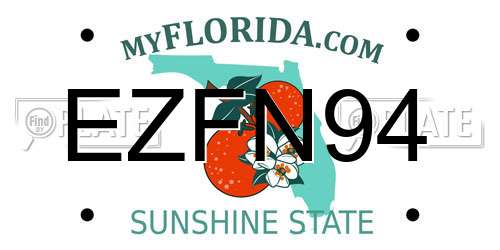 EZFN94 Florida License Plate