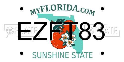EZFT83 Florida License Plate