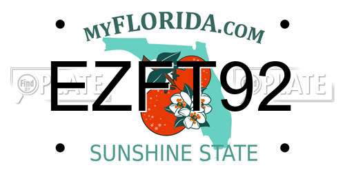 EZFT92 Florida License Plate