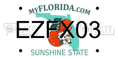 EZFX03 Florida License Plate