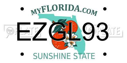 EZGL93 Florida License Plate