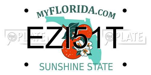 EZI51T Florida License Plate