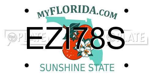 EZI78S Florida License Plate