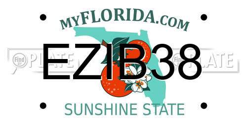 EZIB38 Florida License Plate