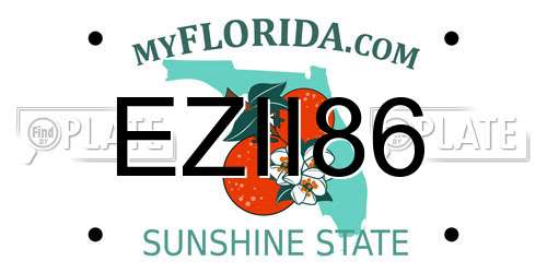 EZII86 Florida License Plate
