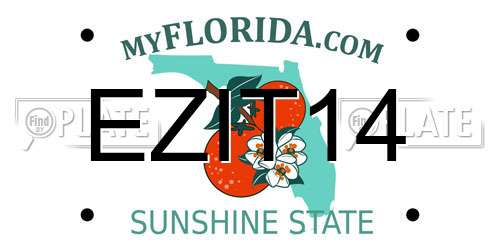 EZIT14 Florida License Plate