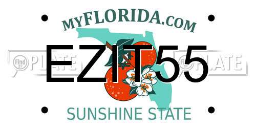 EZIT55 Florida License Plate