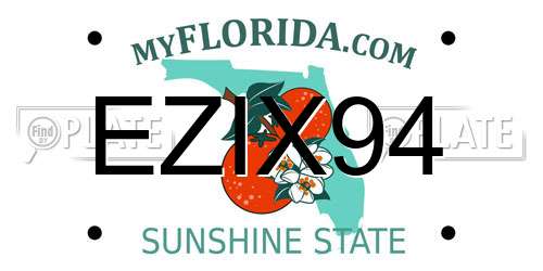 EZIX94 Florida License Plate
