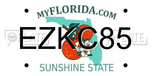 EZKC85 Florida License Plate
