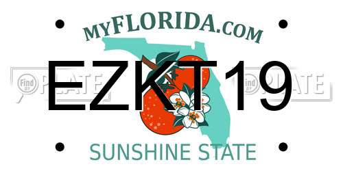 EZKT19 Florida License Plate