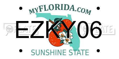 EZKY06 Florida License Plate