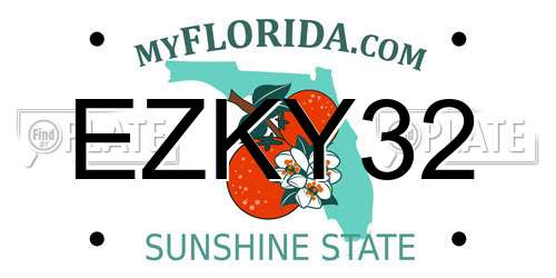 EZKY32 Florida License Plate