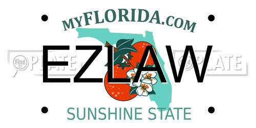 EZLAW Florida License Plate