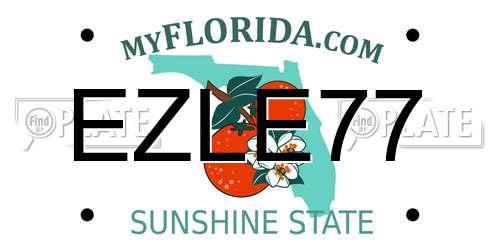 EZLE77 Florida License Plate